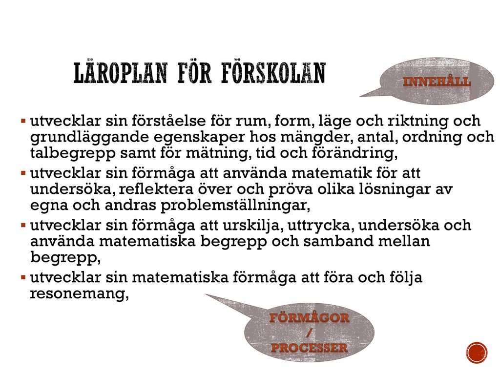 Matematiklyftet För Förskolan, Uppdaterad Och Reviderad. - Ppt Ladda Ner