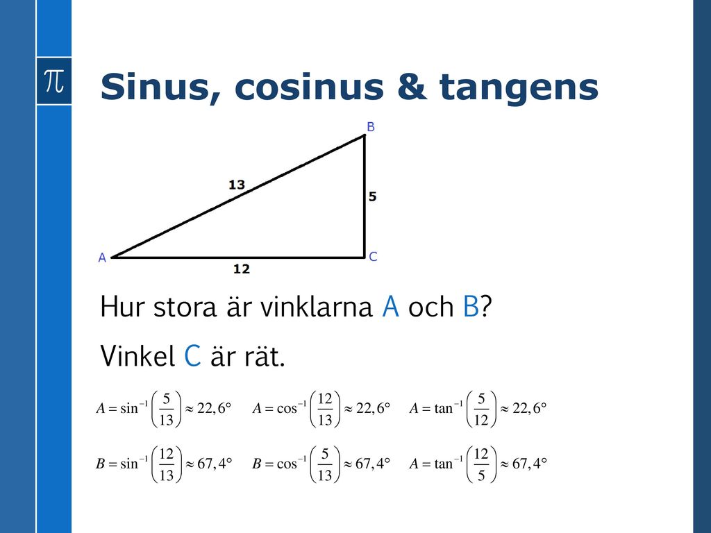 Sinus, cosinus & tangens