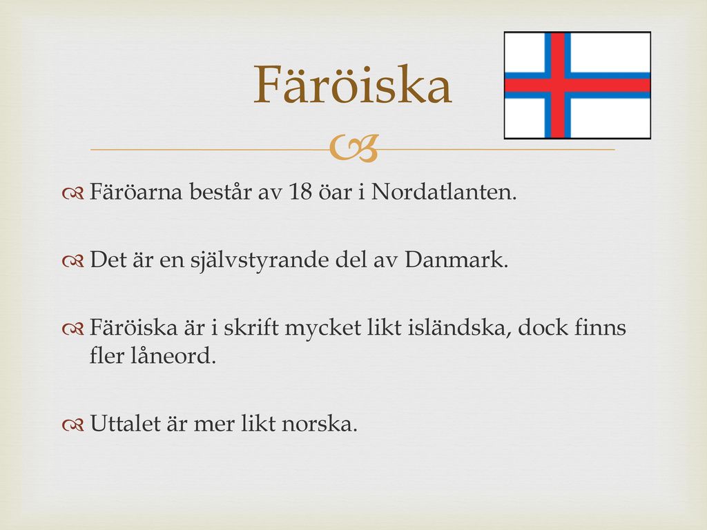 Färöiska Färöarna består av 18 öar i Nordatlanten.