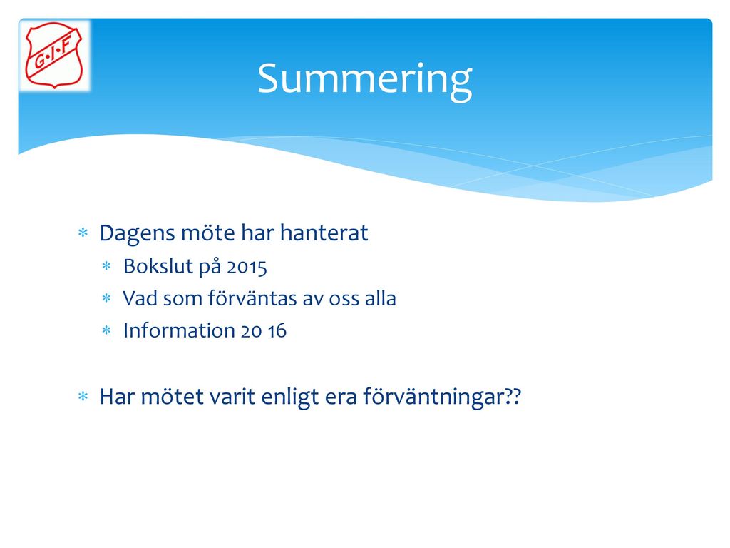 FÖRÄLDRAMÖTE INFÖR SÄSONGEN Ppt Ladda Ner