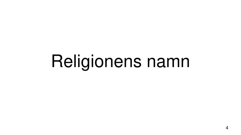Religionens namn