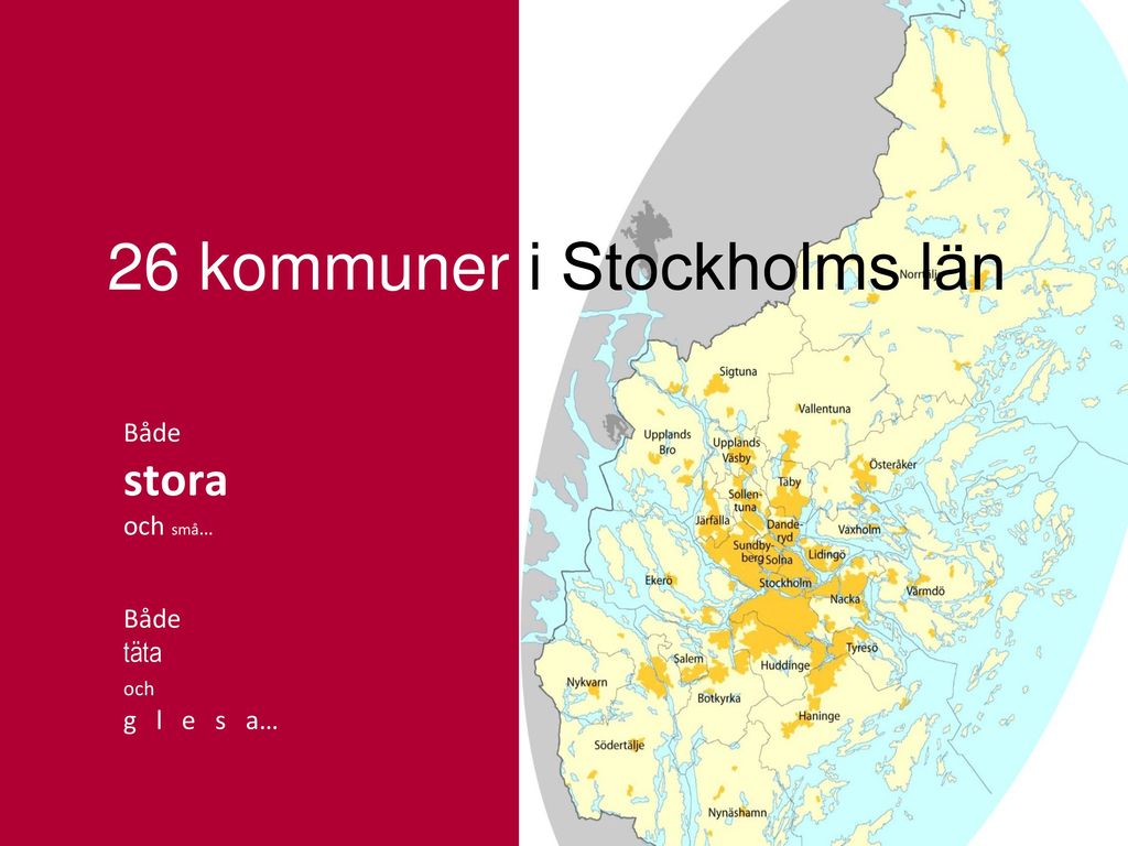 26 kommuner i Stockholms län