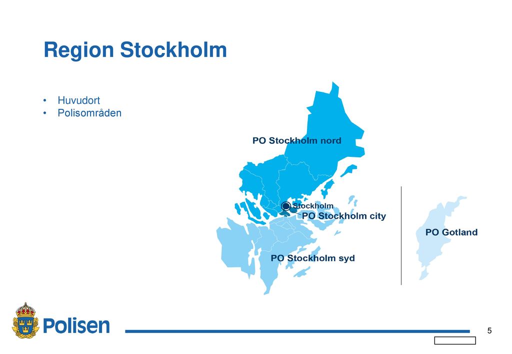 Region Stockholm Huvudort Polisområden