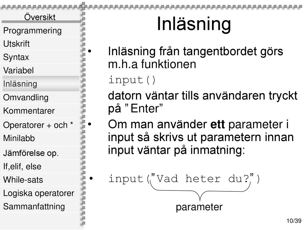 Föreläsning 2 Programmeringsteknik DD Ppt Ladda Ner