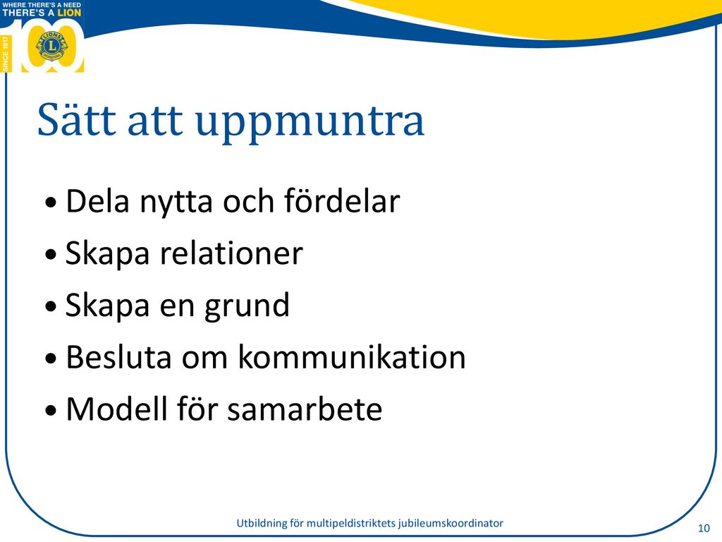 Utbildning För Multipeldistriktets Jubileumskoordinator Ppt Ladda Ner 