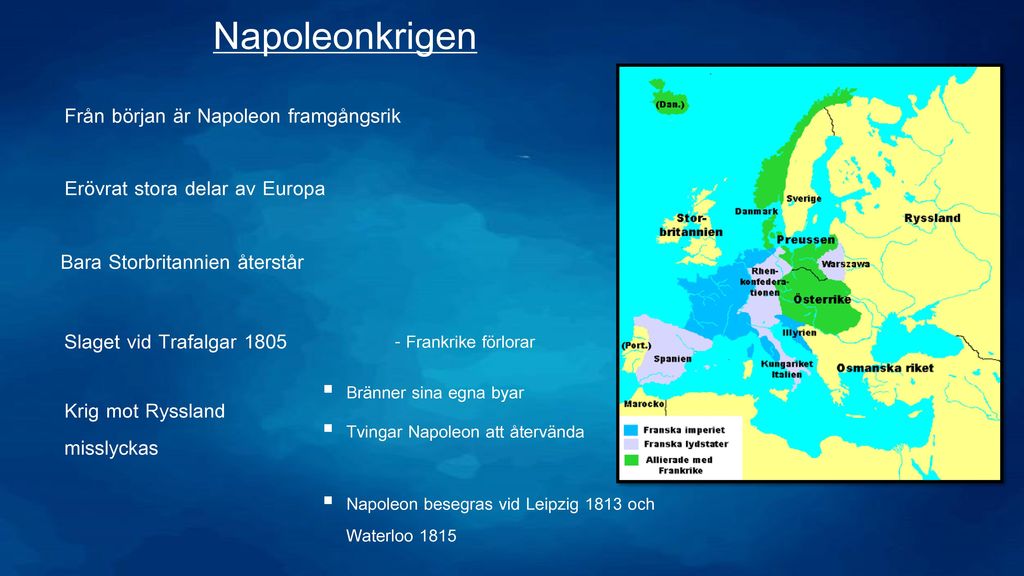 Napoleonkrigen Från början är Napoleon framgångsrik