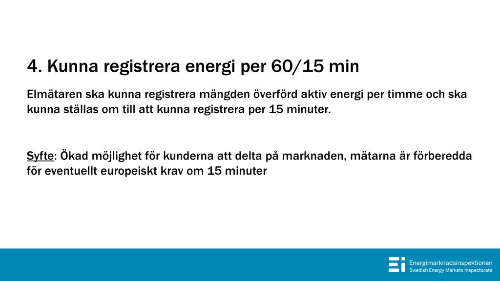 4. Kunna registrera energi per 60/15 min