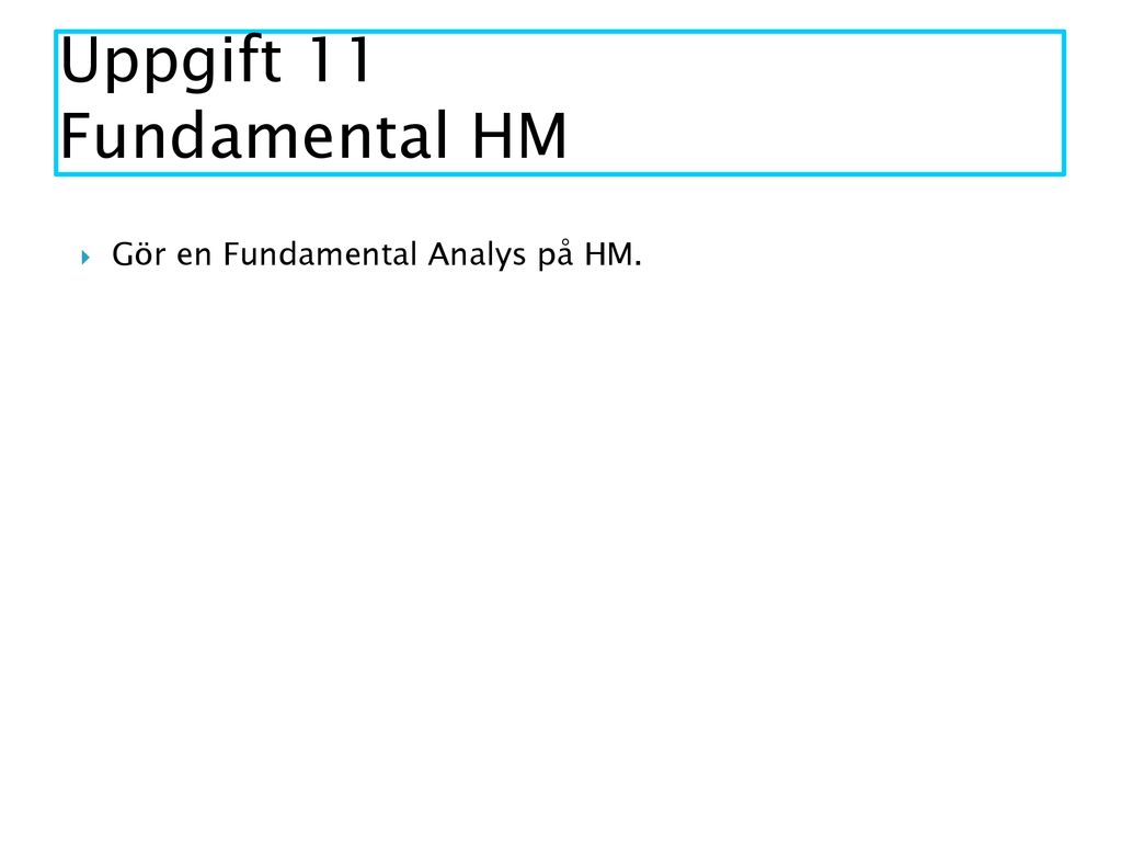Uppgift 11 Fundamental HM