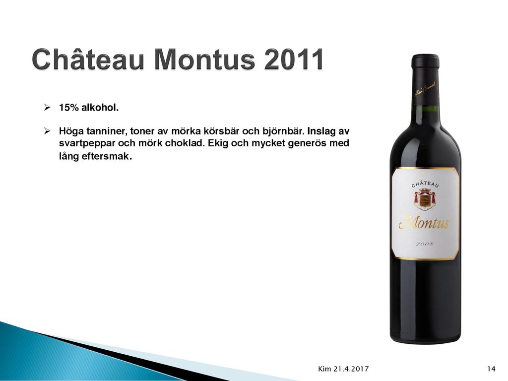 Château Montus % alkohol.