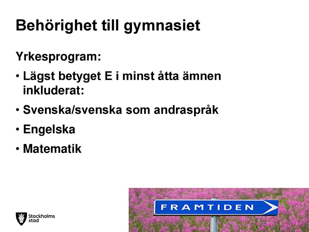 Välkomna Till Gymnasieinformation - Ppt Ladda Ner