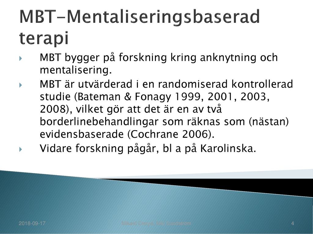 MBT-Mentaliseringsbaserad terapi