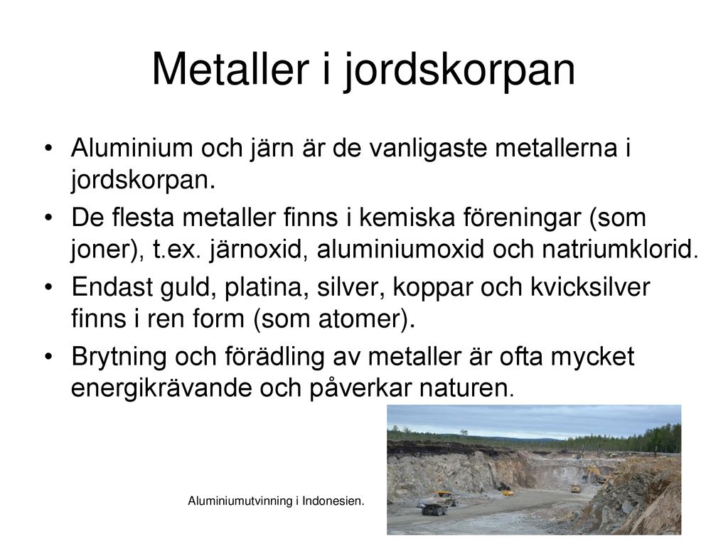 Metaller i jordskorpan