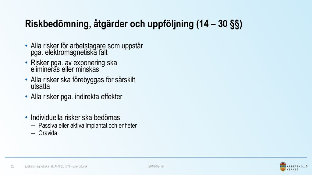 Elektromagnetiska Fält AFS 2016:3 - Ppt Ladda Ner