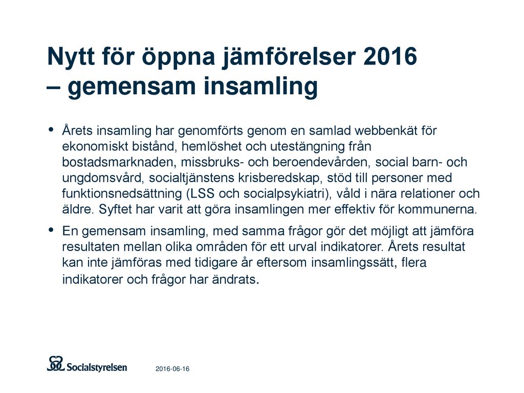 Öppna Jämförelser Inom Socialtjänsten 2016 Våld I Nära Relationer - Ppt ...