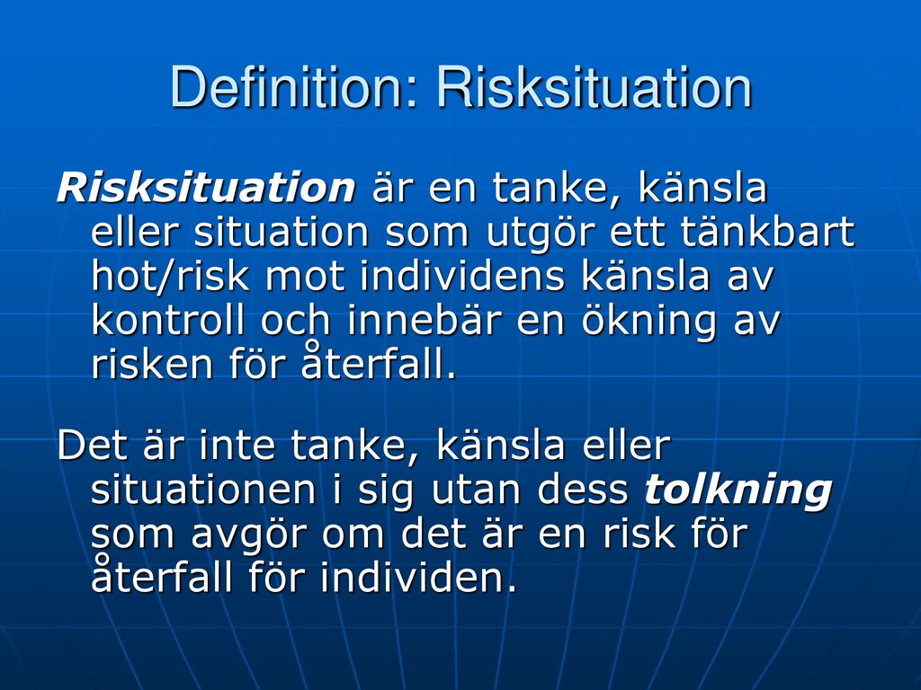 Definition: Risksituation