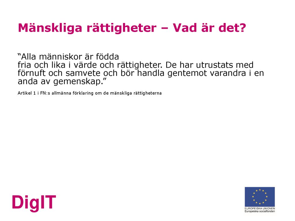 Workshop Mänskliga Rättigheter. - Ppt Ladda Ner