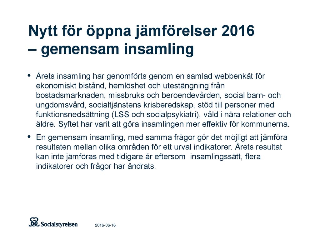 Öppna Jämförelser Inom Socialtjänsten 2016 Den Sociala Barn- Och ...