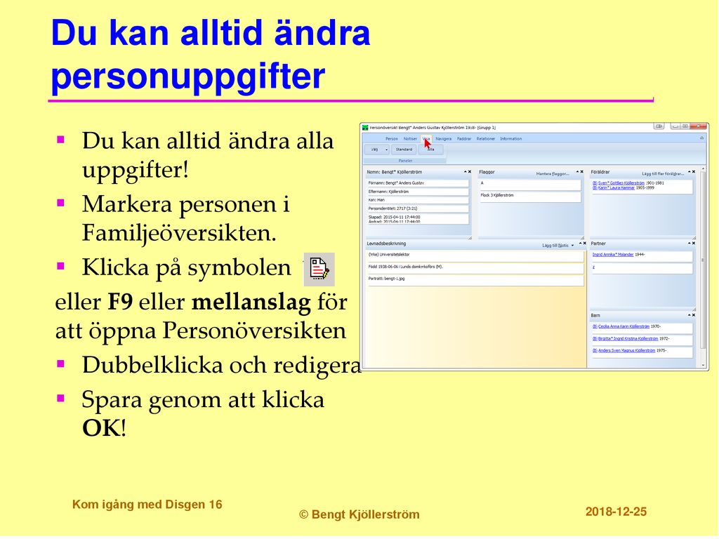 Ändra Och Komplettera Uppgifter - Ppt Ladda Ner