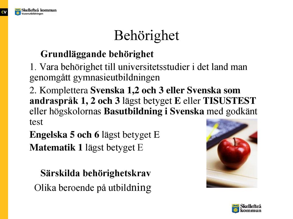 Behörigheter Till Universitet Och Högskola - Ppt Ladda Ner