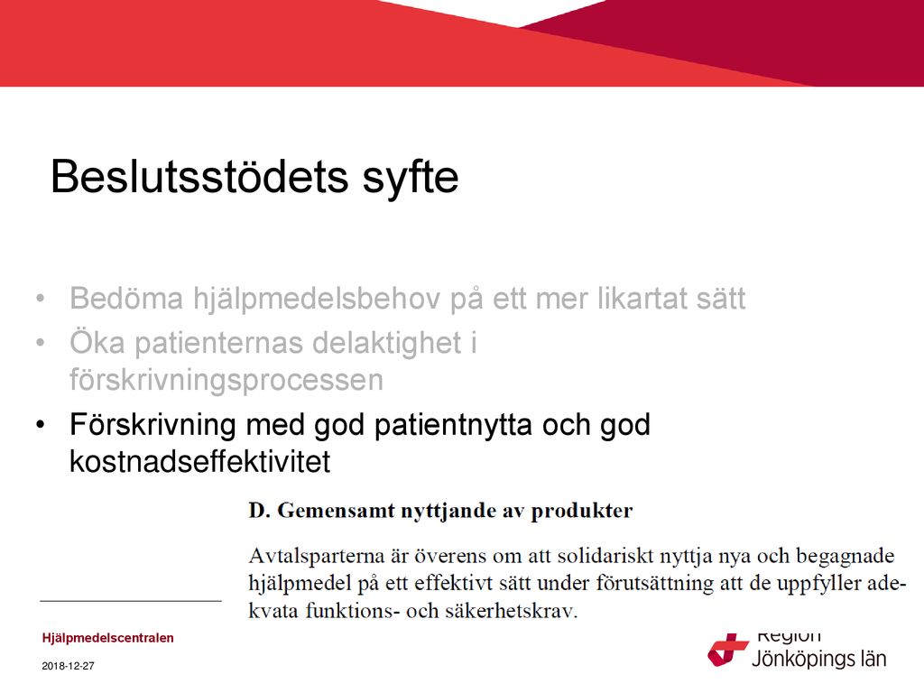 Beslutsstöd Vid Hjälpmedelsförskrivning - Ppt Ladda Ner