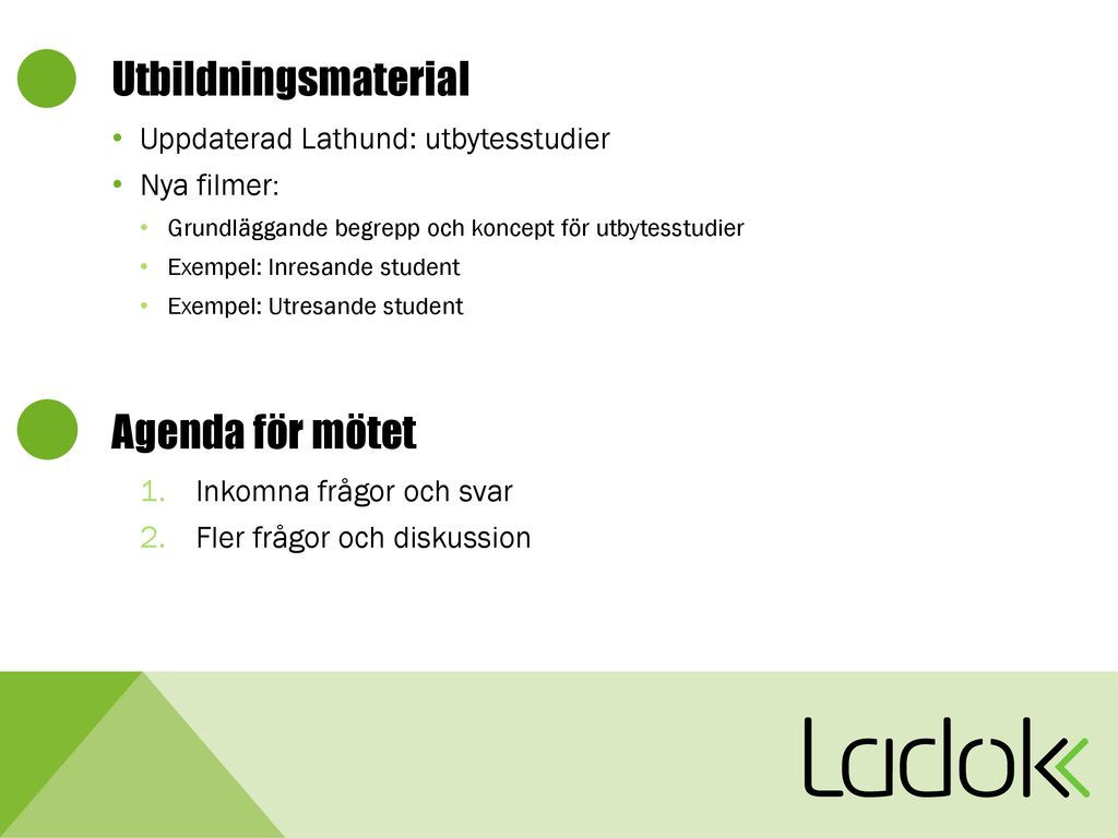 Utbytesstudier I Nya Ladok - Ppt Ladda Ner