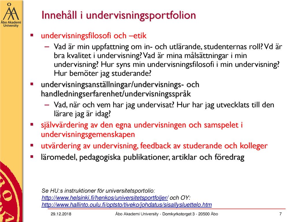 Att Bygga Upp En Undervisningsportfolio - Ppt Ladda Ner