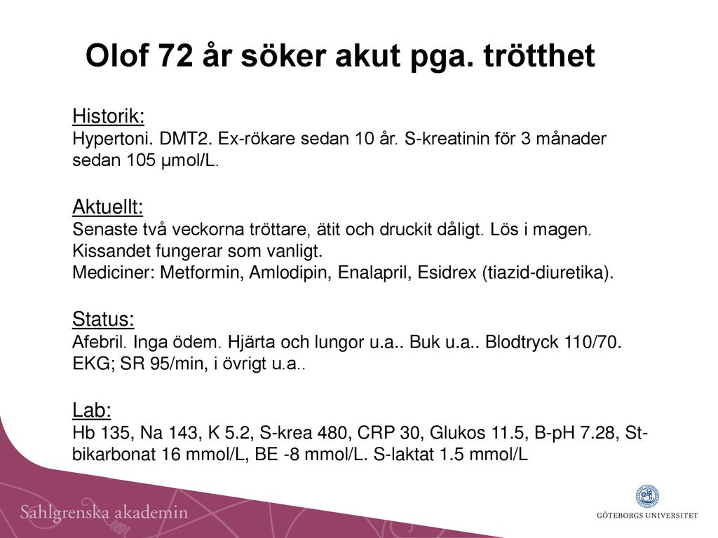 Akut Njursvikt På Akuten - Ppt Ladda Ner