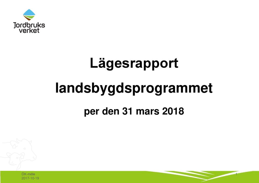 Lägesrapport Landsbygdsprogrammet Per Den 31 Mars Ppt Ladda Ner