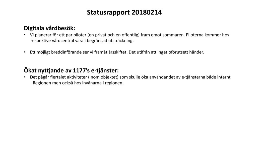 Statusrapport Stöd Och Behandling: Självbetjäningsterminaler: - Ppt ...