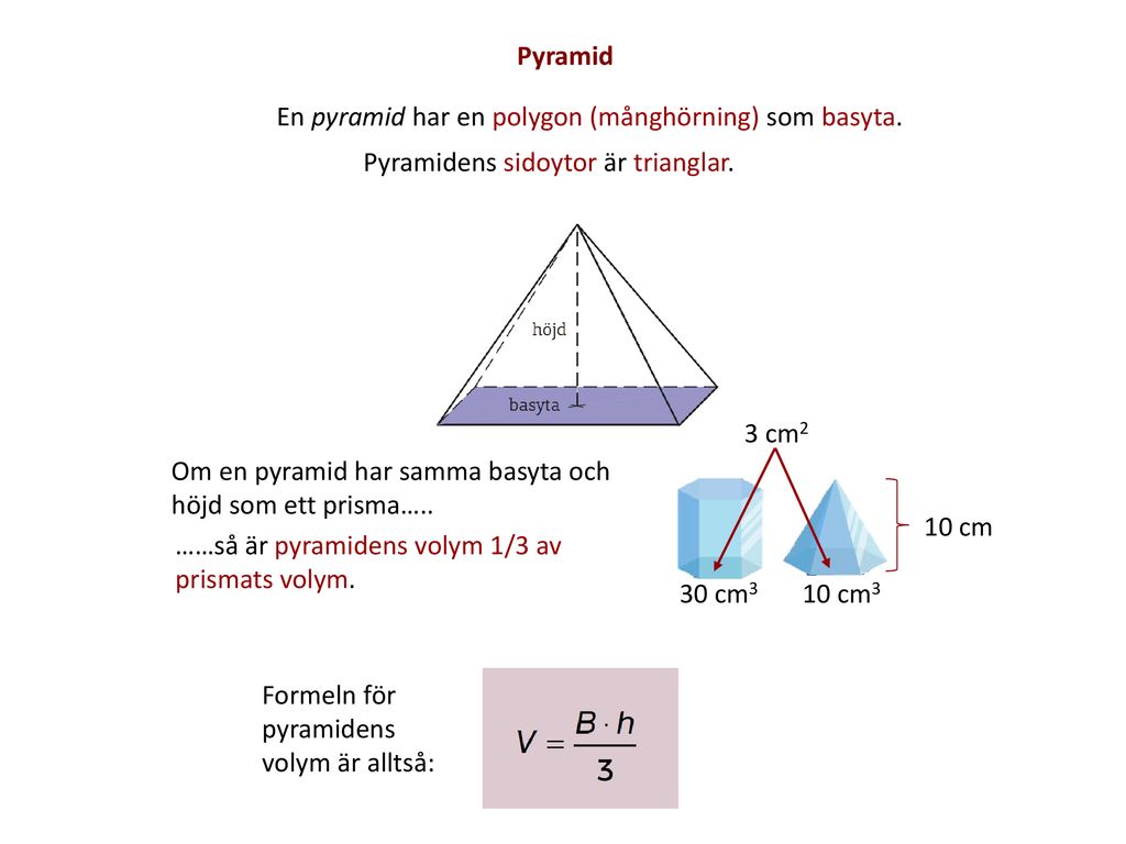 volymen av en pyramid