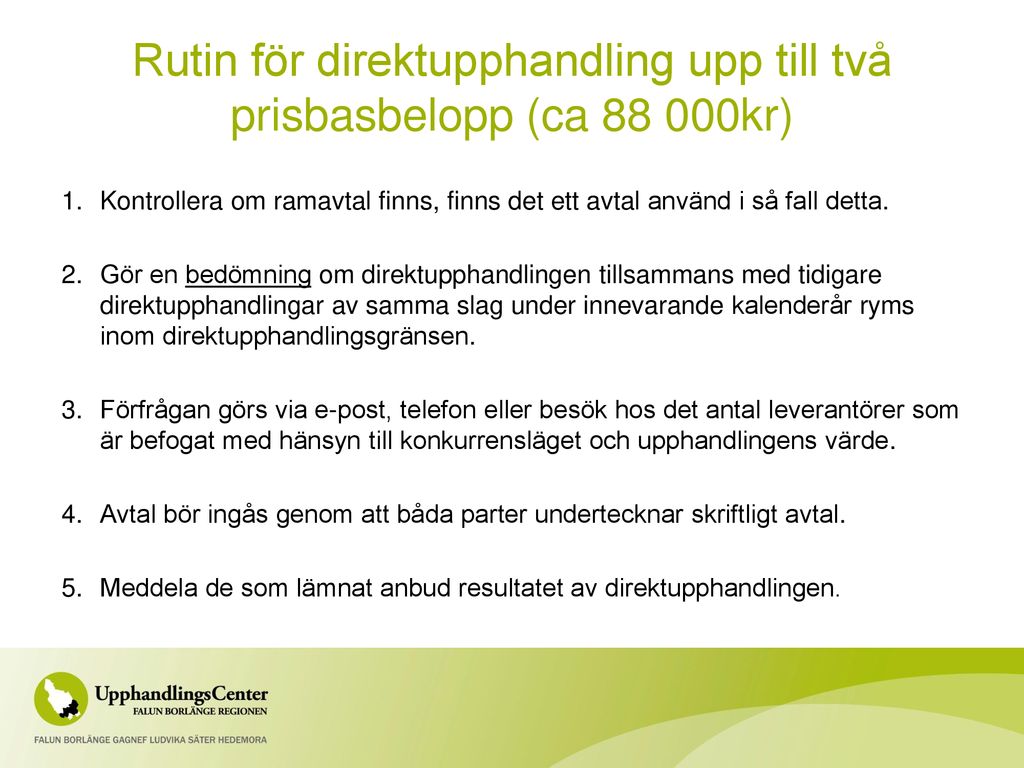 Avrop från ramavtal och Direktupphandling ppt ladda ner