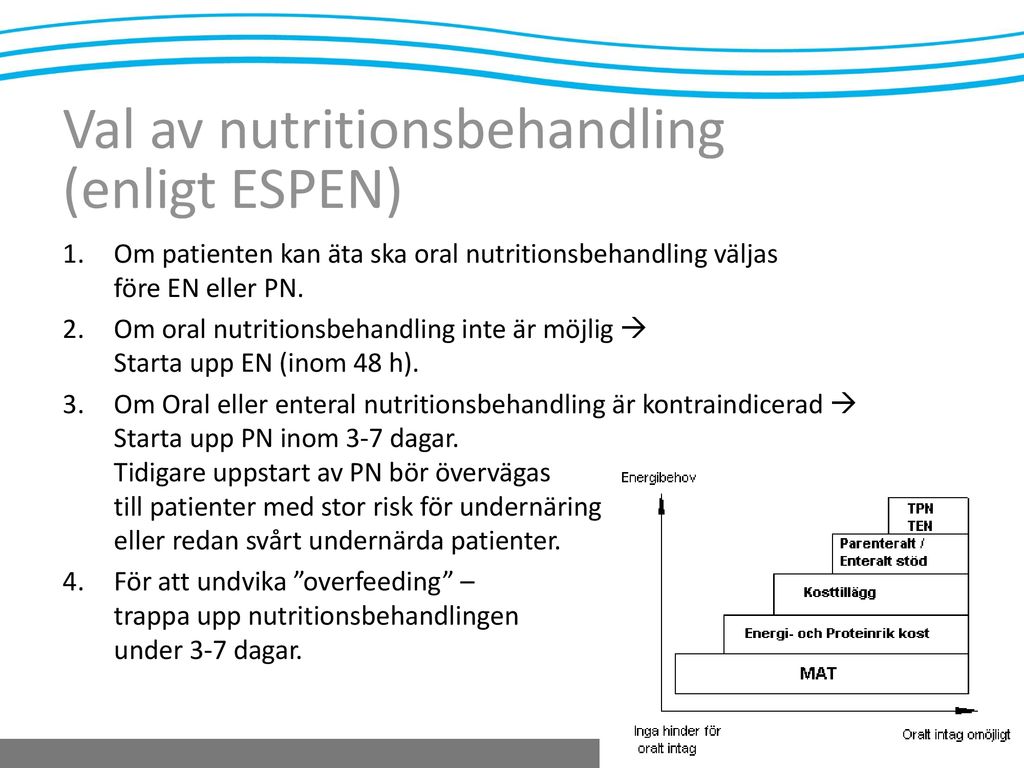 Val av nutritionsbehandling (enligt ESPEN)