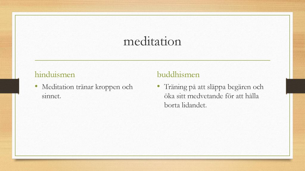 meditation hinduismen buddhismen Meditation tränar kroppen och sinnet.