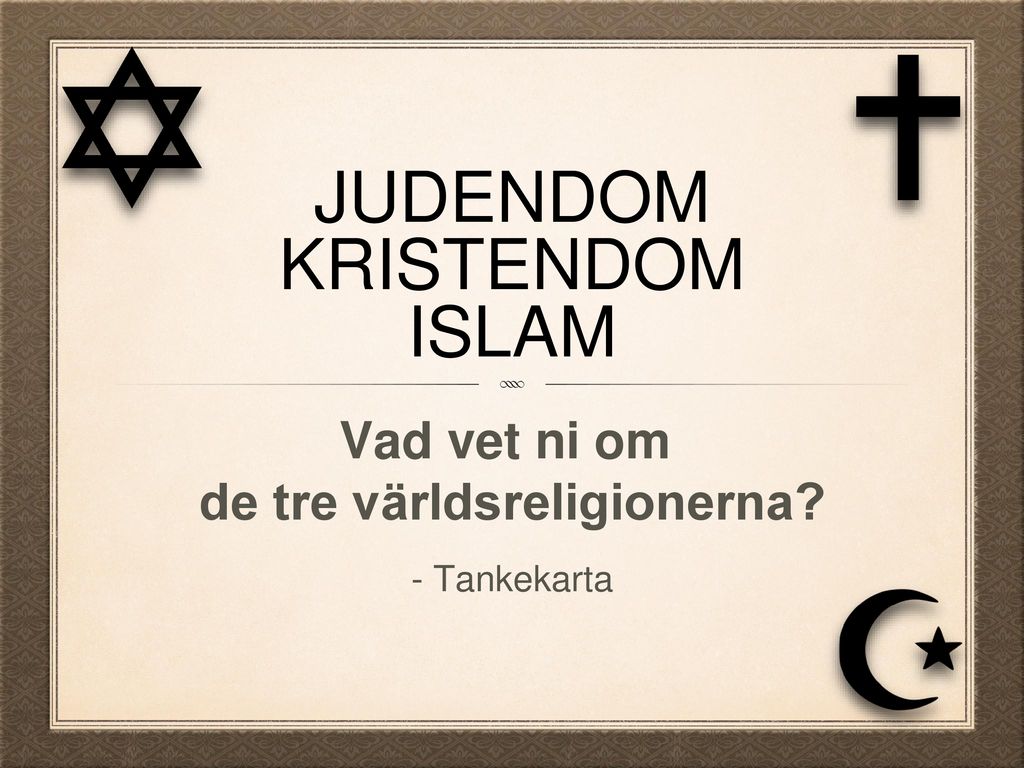 Judendom Kristendom Islam