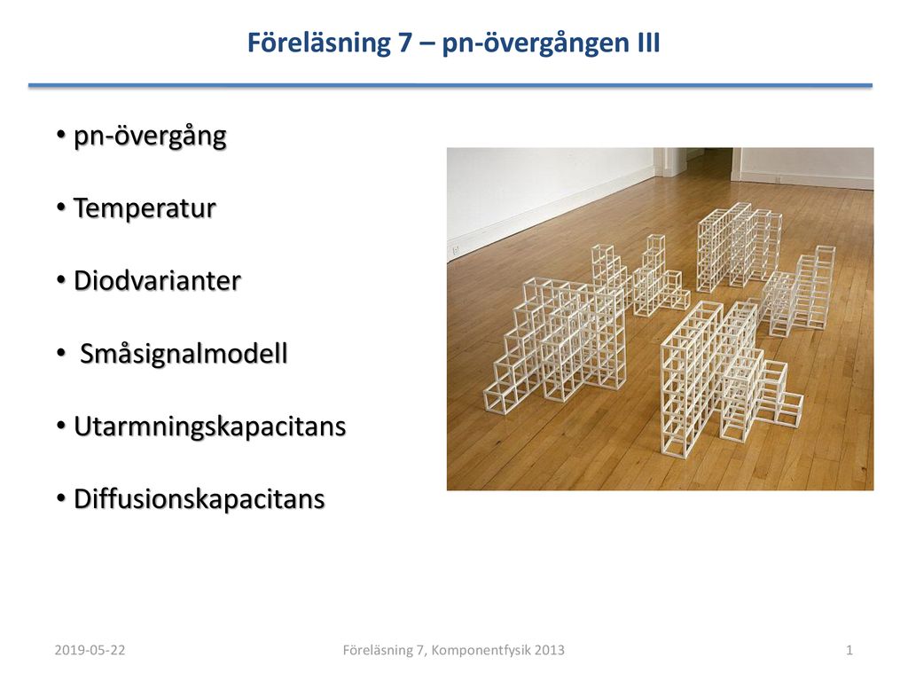 Föreläsning 7 – Pn-övergången III - Ppt Ladda Ner