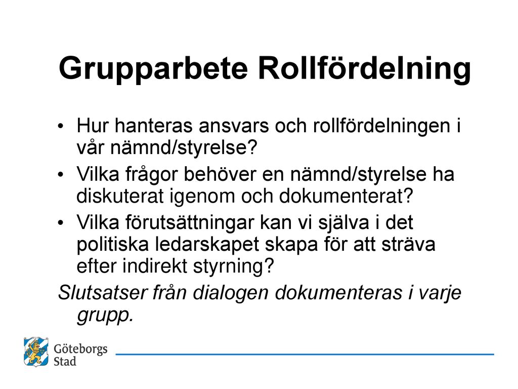 Ansvars Och Rollfördelning - Ppt Ladda Ner