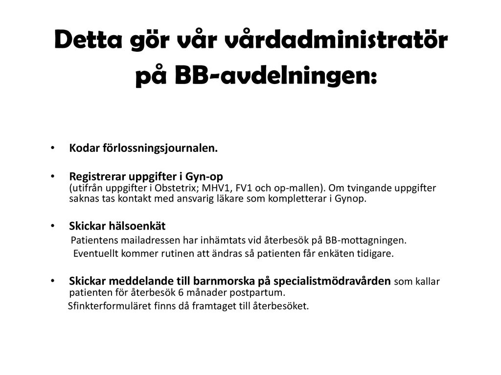 Sfinkterrupturer Länssjukhuset Ryhov, Jönköping - Ppt Ladda Ner