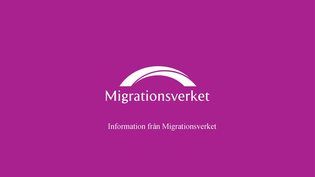 Migration – Människor Och Fakta - Information För Skolan - Ppt Ladda Ner