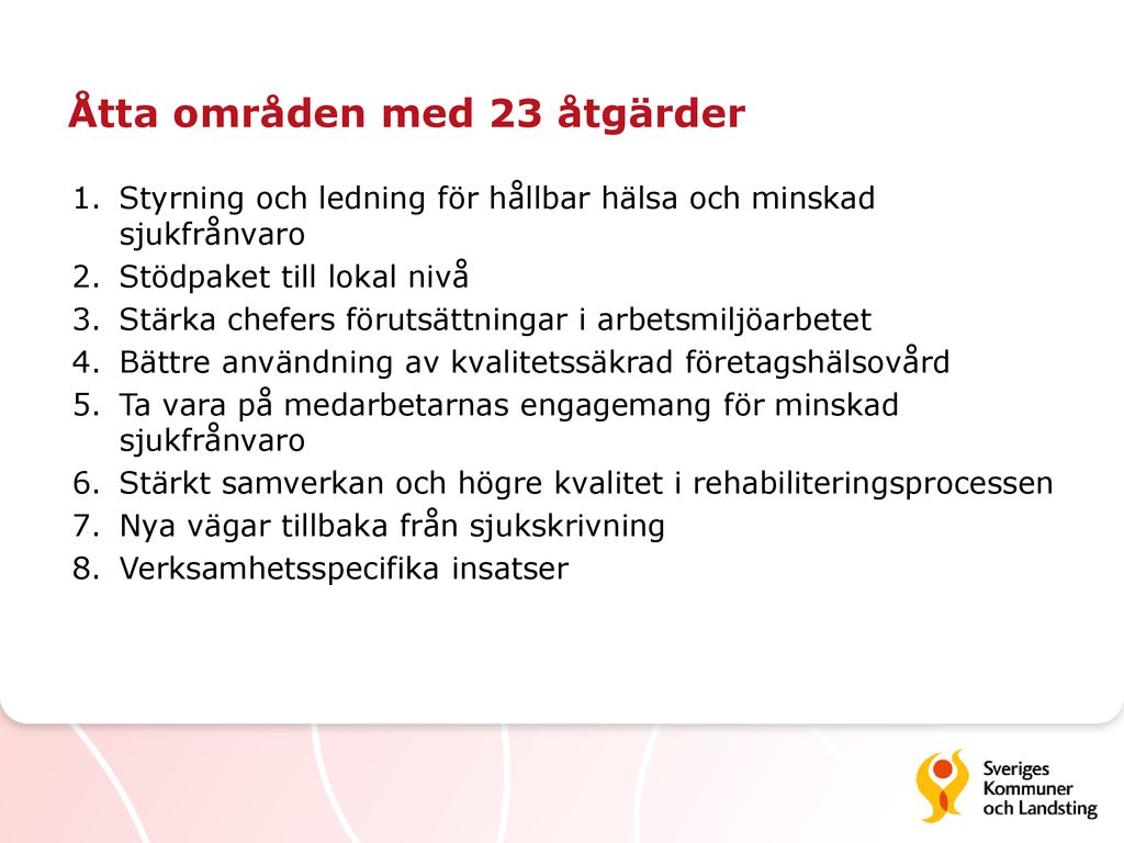 Avsiktsförklaring Åtgärder För Friskare Arbetsplatser I Kommuner Och ...