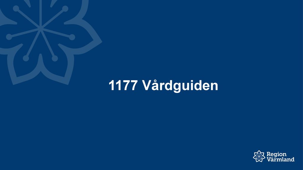 1177 Vårdguiden. - Ppt Ladda Ner