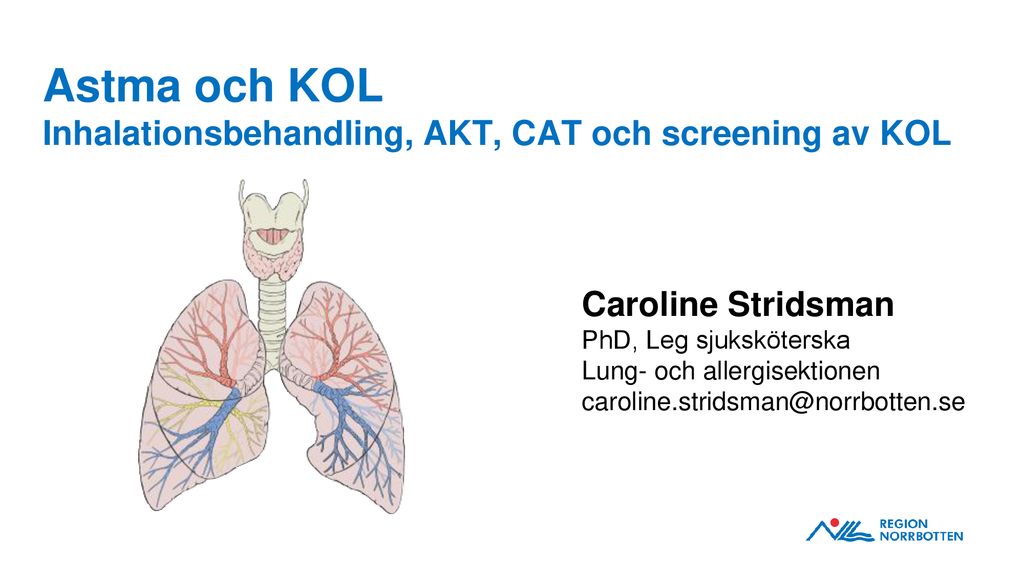 Astma och KOL Inhalationsbehandling, AKT, CAT och screening av KOL