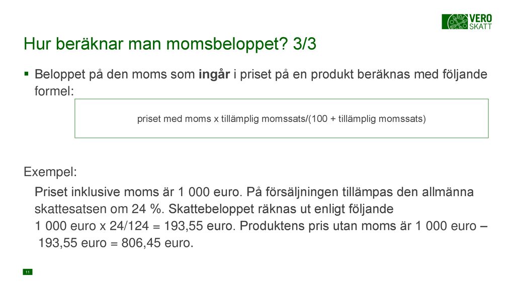 Momsbeskattning Skatteförvaltningen. - Ppt Ladda Ner