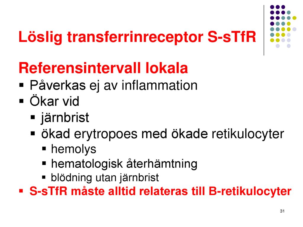 Löslig transferrinreceptor S-sTfR