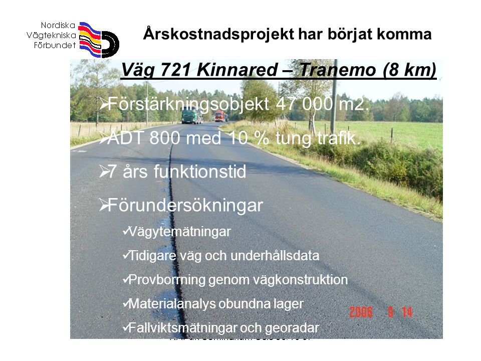 Väg 721 Kinnared – Tranemo (8 km)