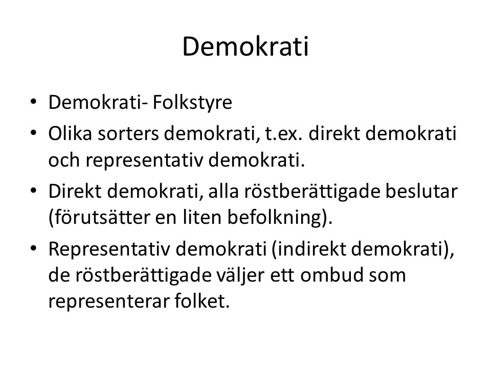 Demokrati Demokrati- Folkstyre