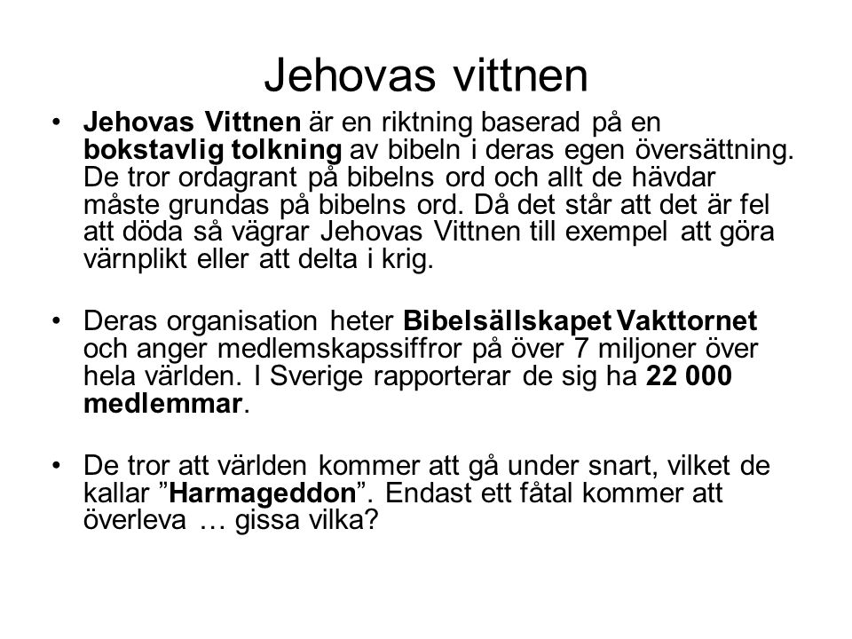 Jehovas vittnen