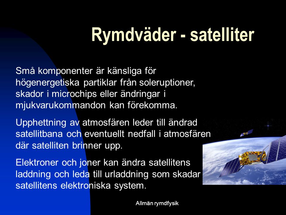 Rymdväder - satelliter