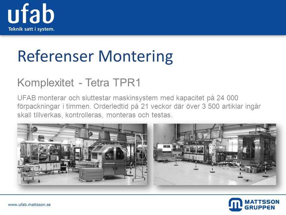 Referenser Montering Komplexitet - Tetra TPR1