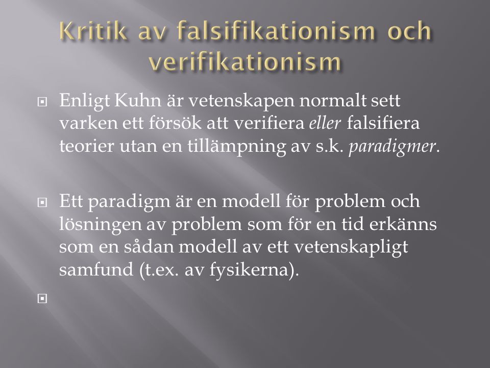 Kritik av falsifikationism och verifikationism