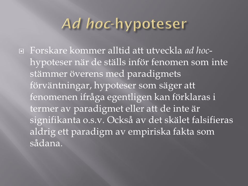 Ad hoc-hypoteser